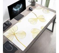 Tapis de Souris Gaming XXL Grand Mousepad 700x300x3mm Grand Tapis de Bureau sous Main avec Base en Caoutchouc antidérapante pour Gamer, Améliore la précision TrèFle à Quatre Feuilles Jaune PjY1679 1-Q