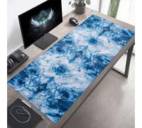 Tapis de Souris Gaming XXL Grand Mousepad 700x300x3mm Grand Tapis de Bureau sous Main avec Base en Caoutchouc antidérapante pour Gamer, Améliore la précision et la Vitesse BohêMe Bleu PjY2608 O-N