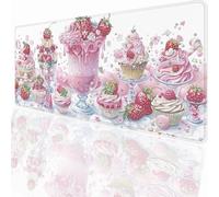 Tapis de Souris Gaming XXL Grand Mousepad 700x400x3mm, Grand Tapis de Bureau sous Main avec Base en Caoutchouc antidérapante pour PC Gamer, Améliore la précision et la Vitesse Nourriture PjY2349 I-K