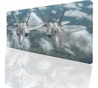 Tapis de Souris Gaming XXL Grand Mousepad 800x300x3mm, Tapis de Bureau sous Main avec Base Caoutchouc antidérapante pour PC Gamer, Améliore la précision et la Vitesse Paysage Avions De Chasse LMDT3043
