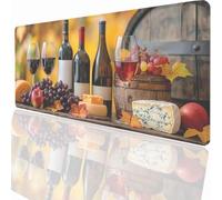 Tapis de Souris Gaming XXL Grand Mousepad 800x400x3mm, Grand Tapis de Bureau sous Main avec Base en Caoutchouc antidérapante pour PC Gamer, Améliore la précision et la Vitesse Nourriture PjY9329 N-U