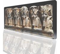 Tapis de Souris Gaming XXL Grand Mousepad 800x400x3mm, Grand Tapis de Bureau sous Main avec Base en Caoutchouc antidérapante pour Améliore la précision et la Vitesse Pharaon éGyptien PjY11935 N-U