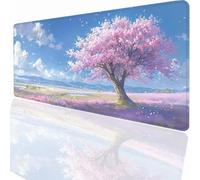 Tapis de Souris Gaming XXL Grand Mousepad 800x400x3mm, Grand Tapis de Bureau sous Main avec Base en Caoutchouc antidérapante pour PC Gamer, Améliore la précision et la Vitesse Paysage PjY3047 W-E