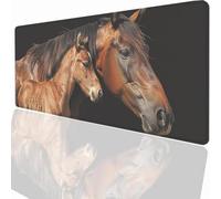 Tapis de Souris Gaming XXL Grand Mousepad 900x300x3mm, Grand Tapis de Bureau sous Main avec Base en Caoutchouc antidérapante pour PC Gamer, Améliore la précision et la Vitesse Cheval PjY3257 Y-A