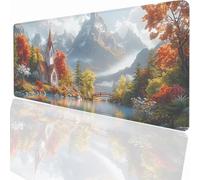 Tapis de Souris Gaming XXL Grand Mousepad 900x300x3mm, Grand Tapis de Bureau sous Main avec Base en Caoutchouc antidérapante pour PC Gamer, Améliore la précision et la Vitesse éGlise PjY10963 N-U