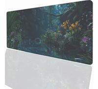 Tapis de Souris Gaming XXL Grand Mousepad 900x400x3 mm, Grand Tapis de Bureau sous Main avec Base en Caoutchouc antidérapante pour PC Gamer, Améliore la précision et la Vitesse Vert Usine LMDT1411