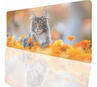 Tapis de Souris Gaming XXL Grand Mousepad 900x400x3mm, Grand Tapis de Bureau sous Main avec Base en Caoutchouc antidérapante pour PC Gamer, Améliore la précision et la Vitesse Animal PjY2613 M-X