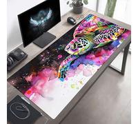 Tapis de Souris Gaming XXL Grand Mousepad 900x400x3mm Grand Tapis de Bureau sous Main avec Base en Caoutchouc antidérapante pour Gamer, Améliore la précision Abstrait Tortue De Mer PjY1177 Z-4