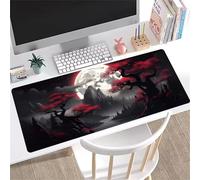 Tapis de Souris Gaming XXL Mouse Pad 900x400x2 mm Tapis de Bureau Grande Taille avec Coutures sur Les Bords Grand Tapis de Souris pour Gamer, Ordinateur, PC (Peinture L'Encre Japon)
