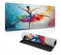 Tapis de Souris Gaming XXL Mousepad 1000 x 500 x 4 mm, Grand Tapis de Bureau sous Main avec Base en Caoutchouc antidérapante, Texturée Résistant à Usure, pour Gamer/Personnel Ballet Danseurs 0A0-3