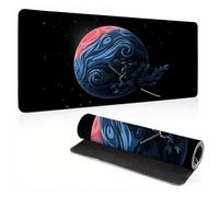 Tapis de Souris Gaming XXL Mousepad 900 x 300 x 4 mm, Grand Tapis de Bureau sous Main avec Base en Caoutchouc antidérapante, Texturée Résistant à Usure, pour Gamer/Personnel Noir Guerrier 0A0-240