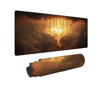 Tapis de Souris Gaming XXL Paysage Religion, Tapis de Souris XXL - 1000x500x3mm - Mouse Pad Mat, Sous Main Bureau Gamer Extra Large en Tissu, Base antidérapante, pour Gamer, Personnel de Bureau -42795
