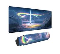 Tapis de Souris Gaming XXL Paysage Religion, Tapis de Souris XXL - 1200x600x3mm - Mouse Pad Mat, Sous Main Bureau Gamer Extra Large en Tissu, Base antidérapante, pour Gamer, Personnel de Bureau -42785