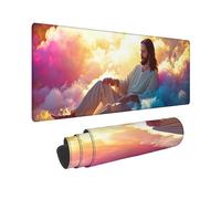 Tapis de Souris Gaming XXL Paysage Religion, Tapis de Souris XXL - 1400x600x3mm - Mouse Pad Mat, sous Main Bureau Gamer Extra Large en Tissu, Base antidérapante, pour Gamer, Personnel -42941