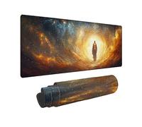 Tapis de Souris Gaming XXL Paysage Religion, Tapis de Souris XXL - 900x400x3mm - Mouse Pad Mat, sous Main Bureau Gamer Extra Large en Tissu, Base antidérapante, pour Gamer, Personnel -43079