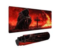 Tapis de Souris Gaming XXL Religion Rouge, Tapis de Bureau XXL - 1000x500x3mm - sous Main Bureau, Gamer Mouse Pad Caoutchouc Antidérapante Bords Cousus, pour Gamer, Personnel -43716