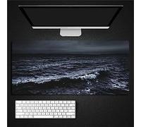 Tapis de Souris Gaming XXL Scénario Noir Et Blanc, 1200x600mm Grand Tapis de Souris, Tapis de Souris Antidérapant Surface Spéciale Améliore Précision et Vitesse, pour Gamer Ordinateur PC