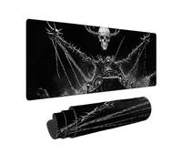 Tapis de Souris Gaming XXL Squelette Noir, Tapis de Souris XXL - 1600x800x3mm - Mouse Pad Mat, sous Main Bureau Gamer Extra Large en Tissu, Base antidérapante, pour Gamer, Personnel -43823