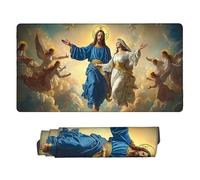 Tapis de Souris Gaming XXL Tapis Souris 160 x 80 cm, Grand Mouse Pad Bureau sous Main avec Base en Caoutchouc Antidérapante, Accessoire Gaming, pour Gamer, Personnel Bureau (Notre Dame de Jésus) c-941