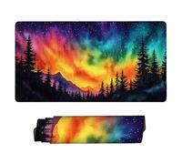 Tapis de Souris Gaming XXL Tapis Souris 80 x 40 cm, Grand Mouse Pad Bureau sous Main avec Base en Caoutchouc Antidérapante, Accessoire Gaming, pour Gamer, Personnel Bureau (Ciel étoilé abstrait) c-130