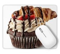 Tapis de Souris Gâteau, 42 x 35 cm Tapis de Souris Gamer Mousepad, ase en Caoutchouc Imperméable et Antidérapante, Carré Fruit Mouse Pad avec Bords Surpiqués, pour Noël Décoration Cadeaux p1j-969