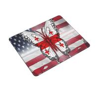 Tapis De Souris Georgia Georgians Flag Butterfly USA Friendship Mousepad Résistant Aux Eclaboussures sous-Main Imperméable Accessoires De Jeu pour Ordinateur Portable Jeu Travail M
