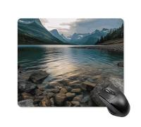 Tapis de souris Glacier National Park avec bords cousus, tapis de souris de qualité supérieure, tissu lavable, tapis de souris en caoutchouc antidérapant, design parfait pour les jeux, ordinateur