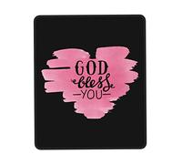 Tapis De Souris God Bless You Heart Christianty Religious Blessed Mousepad Doux Mouse Pad Comfortable Tapis De Bureau pour Voyage Table Travail 25X30CM