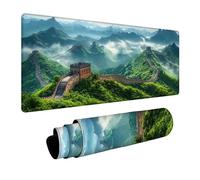 Tapis de Souris Grande Muraille Étanche Tapis de Souris Gaming avec Antidérapant Base en Caoutchouc Bords Cousus, Mouse Pad Paysage pour PC Portable Clavier Deco Bureau 400 x 100 x 3 mm FSBD-1958