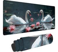 Tapis de Souris Gris 900x300x3 mm Grand Tapis de Souris XXL Gaming, Animal Mouse Pad à Bords Cousus, Base en Caoutchouc Antidérapante Sous Main Bureau pour Gamer, Ordinateur, PC, Decoration Maison 6-0