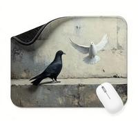 Tapis de Souris Gris Pigeon Tapis de Souris Gamer, Mouse Pad Petit 200 x 150 x 3 mm, Bureau avec Bords Cousus, Surface Spéciale Texturée Résistant à Usure, Base en Caoutchouc Antidérapante t0s-229
