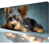 Tapis de Souris Gris Tapis de Souris Gaming xxl 1000x500x3mm,Chiot Mouse Pad Imperméable et Antidérapant les Bords à Double Couture Assurent Durabilité,Tandis Microfibre Précision Cadeaux Homme N1-308