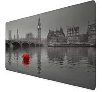 Tapis de Souris Gris Tapis de Souris XXL Big Ben Mouse Pad Gaming Haute Précision et Vitesse avec Bords Cousus et Base en Caoutchouc Antidérapante, pour PC, Ordinateur Portable 1000 x 500mm 4-3724t