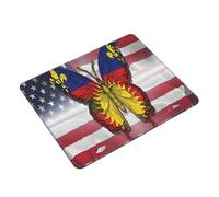 Tapis De Souris Guadeloupe Guadeloupe Flag Butterfly USA Friendship Mouse Pad Imperméable Tapis Souris Antidérapante Accessoires De Jeu pour Bureau Jeu Ordinateur Portable M