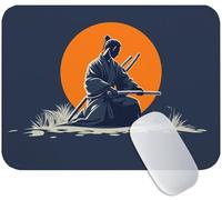 Tapis de Souris Guerrier 42 x 35 cm, Tapis Souris Gaming Japon, Mouse Pad avec Base Anti-Dérapante en Caoutchouc, Améliore la Précision et la Vitesse, Petit Portable Mouse Pad pour Gamer M3-992