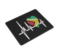 Tapis De Souris Guyana Heartbeat Flag Black Accessoires De Jeu Imperméable Mousepad Antidérapante sous-Main pour Gaming Ordinateur Portable Travail XL