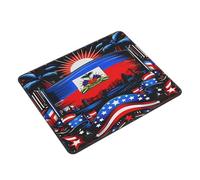 Tapis De Souris Haiti Flag Day Haitian Pride Accessoires De Jeu Antidérapante sous-Main Glissement Facile Mouse Pad pour Ordinateur Portable Jeu Ordinateur L