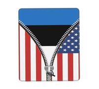 Tapis De Souris Half Estonia Flag Mouse Pad Doux sous-Main Anti-Dérapant Mousepad pour Table Voyage Travail 25X30CM