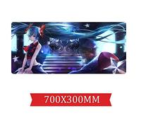 Tapis De Souris Hatsune Miku 700X300Mm, Grand Tapis De Souris De Jeu Professionnel Grand Format XXL avec Base De 3 Mm D'Épaisseur, pour Les C