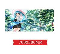 Tapis De Souris Hatsune Miku 700X300Mm, Grand Tapis De Souris De Jeu Professionnel XXL Étendu avec Base De 3 Mm D'Épaisseur, pour Ordinateurs Portables, Pc