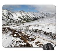 Tapis De Souris, Hauteur des Montagnes Les Premières Roches De Neige Mauvais Temps Tapis De Souris D'Ordinateur Antidérapante Mouse Pad Optimisé Souris De Bureau pour Ordinateur Jeux 25X30Cm