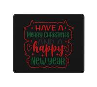 Tapis De Souris Have A Merry Christmas and A Happy New Year Mouse Pad Parfait sous-Main Comfortable Tapis De Bureau pour Claviers Travail Table 25X30CM