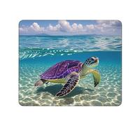 Tapis De Souris Hawaii with Purple Sea Turtle Mousepad Résistant Aux Eclaboussures Mouse Pad Antidérapante Tapis Souris pour Jeu Gaming Ordinateur L