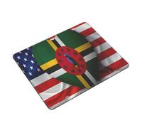 Tapis De Souris Heart Dominica Dominica American Flag Mousepad Imperméable Accessoires De Jeu Résistant Aux Eclaboussures Tapis Souris pour Jeu Bureau Travail L