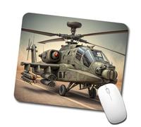 Tapis De Souris, Hélicoptère D'Attaque Ah-64 Apache De L'Armée Américaine Optimisé Mouse Pad Portable Tapis De Gaming pour Ordinateur Bureau Joueurs 25X30cm