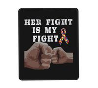 Tapis De Souris Her Fight is My Fight Autism Awareness Mouse Pad Comfortable Mousepad Doux sous-Main pour Voyage Table Claviers 25X30CM
