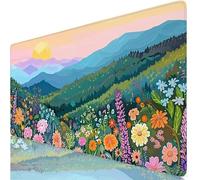 Tapis de Souris Herbe Tapis de Souris XXL 1000 x 500 mm, Mouse Pad Vert avec Base Anti-Dérapage, Design Durable et Imperméable, Améliore la précision et la Vitesse, Accessoire Bureau Gamer K0-570