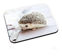 Tapis de souris Herisson blanc mignon animaux de jardin nature sauvage Blanc G