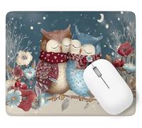 Tapis De Souris Hibou Mouse Pad Petit 25 x 21 cm, Fleur Tapis Souris Gamer, Base en Caoutchouc Imperméable et Antidérapante, Offrez-Vous Une Glisse Ultra-Douce et Un Suivi Optimal Jeux p1j-730