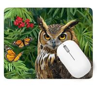 Tapis De Souris Hibou Mouse Pad Petit 60 x 40 cm, Animal Tapis Souris Gamer, Base en Caoutchouc Imperméable et Antidérapante, Offrez-Vous Une Glisse Ultra-Douce et Un Suivi Optimal Jeux p1j-725